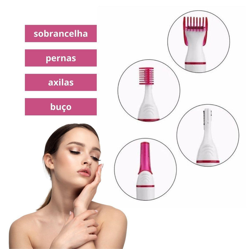 Depilador 5 em 1: Facial, Corporal, Nariz e Mais