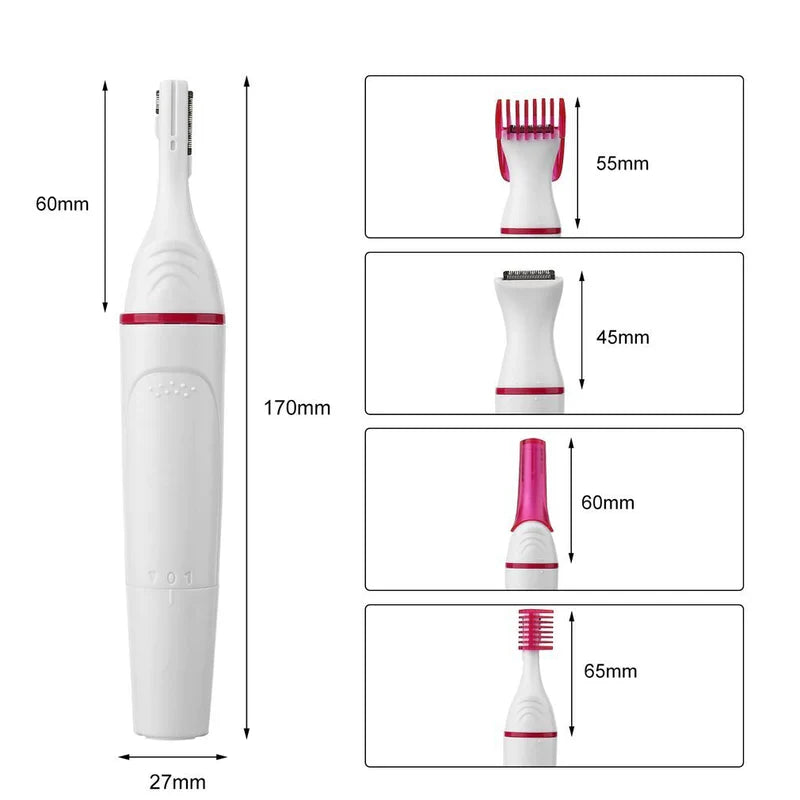 Depilador 5 em 1: Facial, Corporal, Nariz e Mais