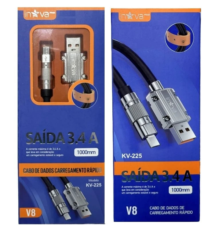 Cabo USB-Lightning 120W: Carregamento Super Rápido e Cotovelo