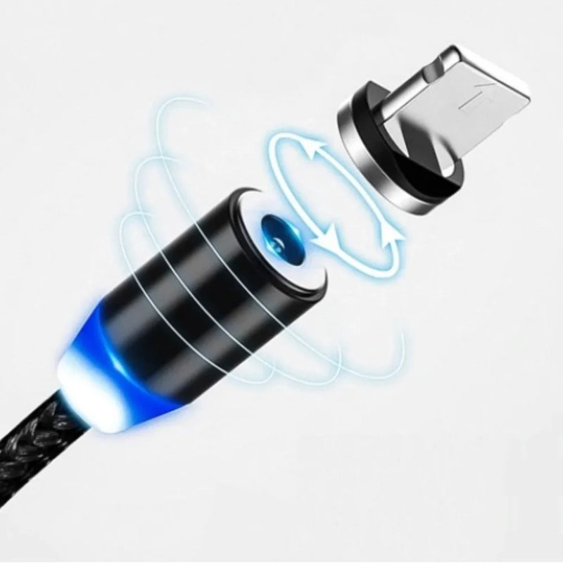 Cabo USB Magnético 3 em 1 Universal