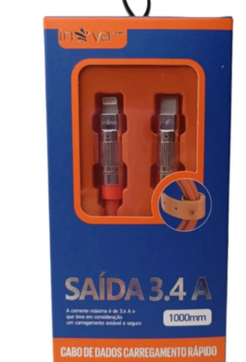 Cabo USB-Lightning 120W: Carregamento Super Rápido e Cotovelo