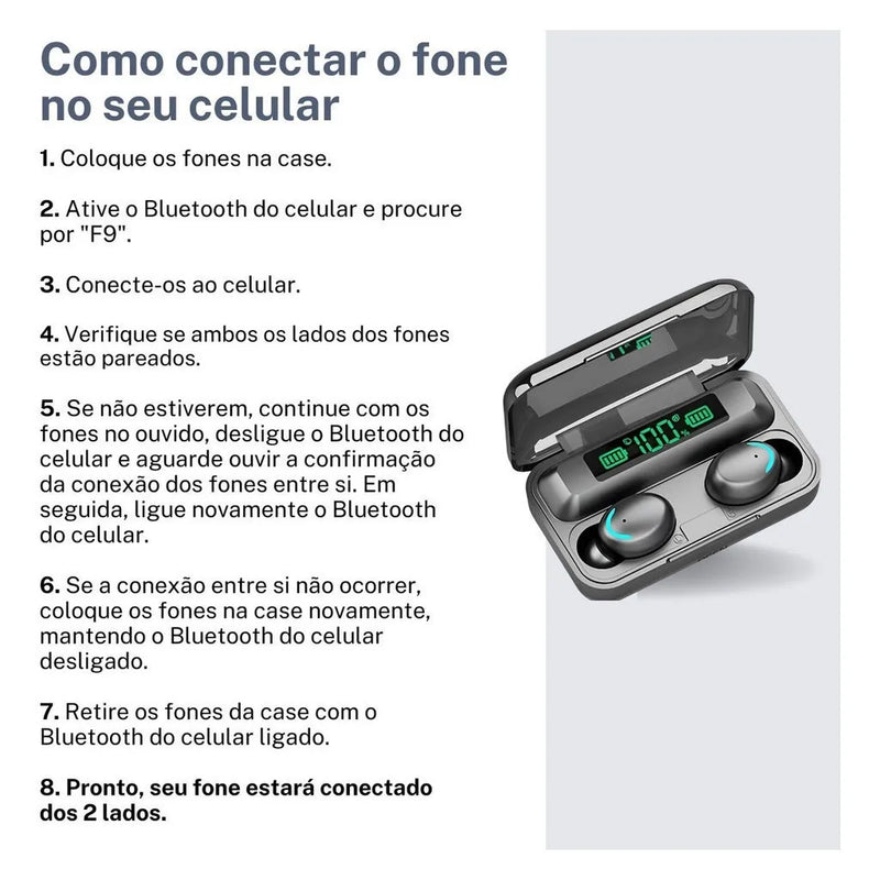 Fone Sem Fio F9-5